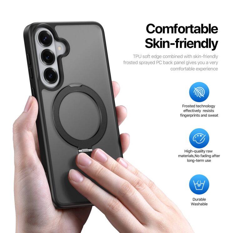 Защитный чехол DUX DUCIS Yind Series Stand для Samsung Galaxy S26 - Black (404216B) Защитный чехол DUX DUCIS Yind Series Stand для Samsung Galaxy S26 - Black: фото 5 из 10