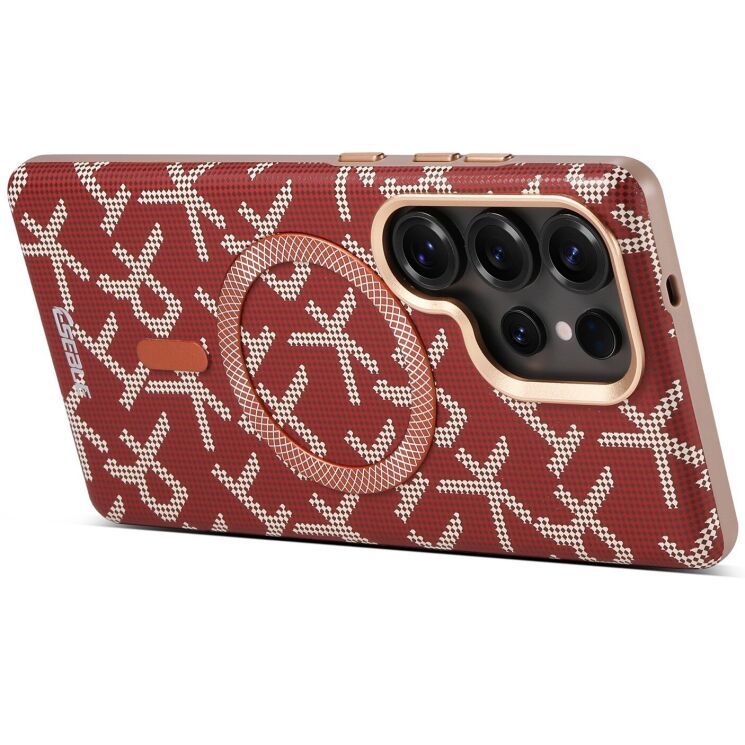 Захисний чохол ESEBLE Letter Pattern Magnetic для Samsung Galaxy S25 Ultra (S938) - Red: фото 6 з 8
