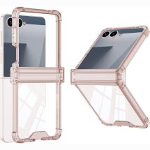Защитный чехол GKK Airbag Clear Case для Samsung Galaxy Flip 8 - Transparent Pink: фото 1 из 8