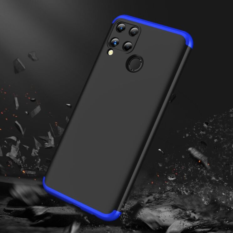 Защитный чехол GKK Double Dip Case для Realme C15 - Black / Blue: фото 6 из 12