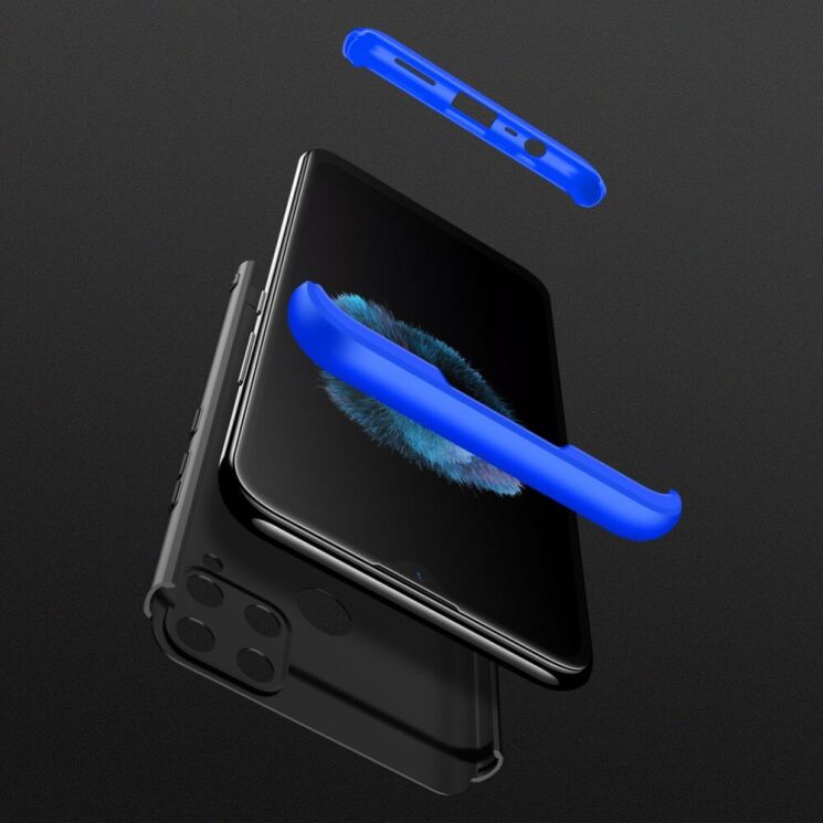 Защитный чехол GKK Double Dip Case для Realme C15 - Black / Blue: фото 4 из 12