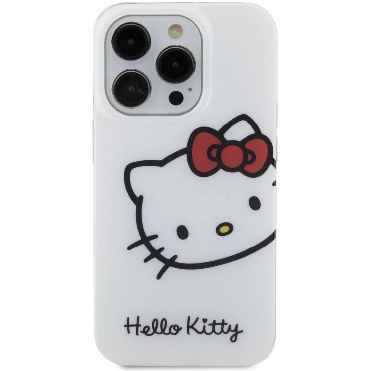 Защитный чехол Hello Kitty IML Head Logo для Apple iPhone 15 Pro - White: фото 2 из 8