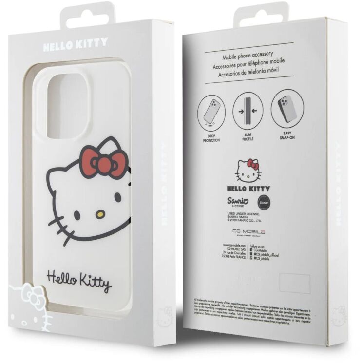 Защитный чехол Hello Kitty IML Head Logo для Apple iPhone 15 Pro - White: фото 8 из 8