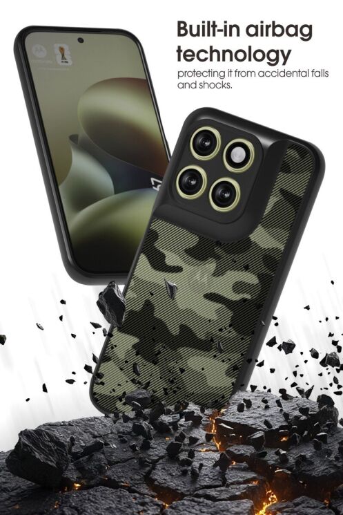 Захисний чохол IBMRS Military для Motorola Moto G77 - Artistic Camouflage: фото 4 з 7