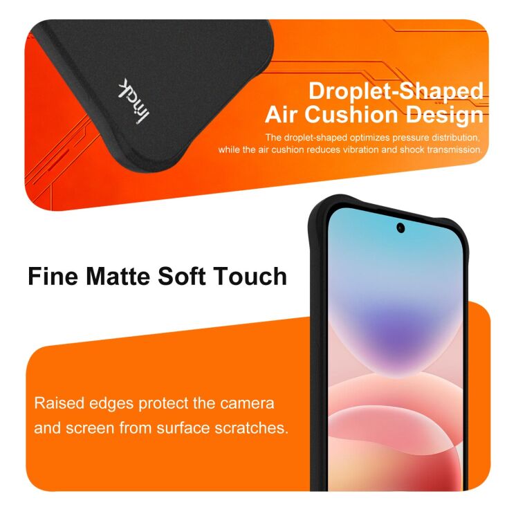 Защитный чехол IMAK Airbag Sand Case для Xiaomi Redmi 17 - Matte Black: фото 6 из 8