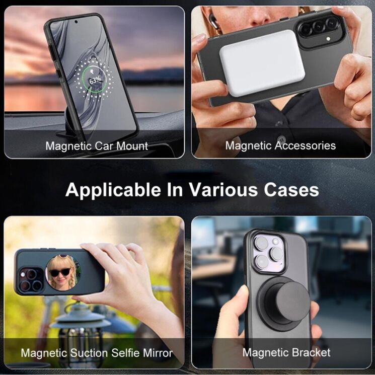 Защитный чехол IMAK Candy Series Magnetic для Xiaomi Poco F7 Pro - Black: фото 9 из 9