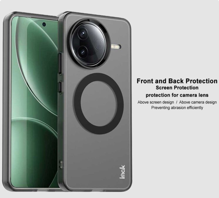 Защитный чехол IMAK Candy Series Magnetic для Xiaomi Poco F7 Pro - Black: фото 8 из 9