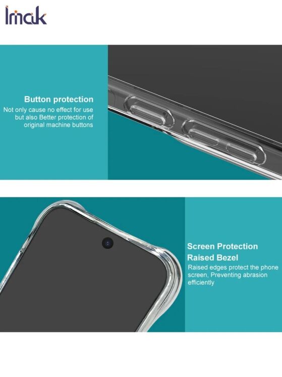 Защитный чехол IMAK Corrugated Airbag для Apple iPhone 16 Pro Max - Transparent: фото 8 из 8