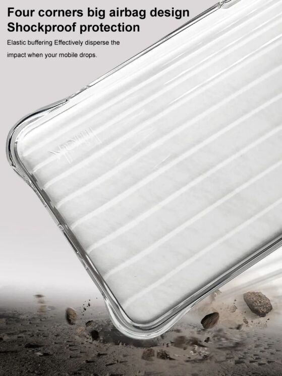 Защитный чехол IMAK Corrugated Airbag для Apple iPhone 16 Pro Max - Transparent: фото 6 из 8