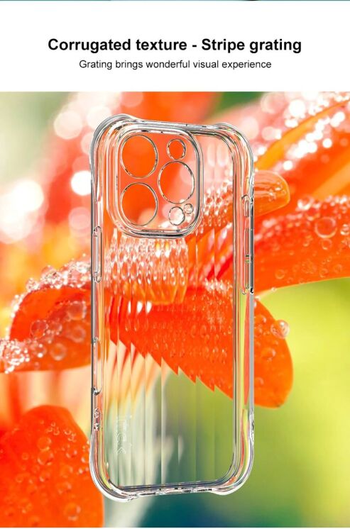 Защитный чехол IMAK Corrugated Airbag для Apple iPhone 16 Pro Max - Transparent: фото 5 из 8