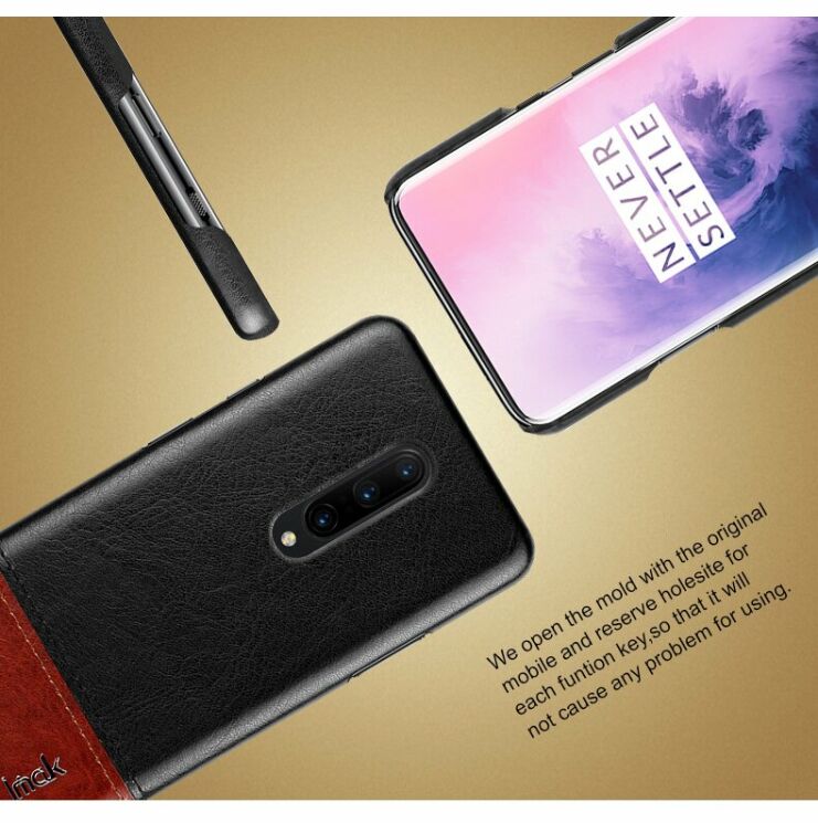 Захисний чохол IMAK Leather Series для OnePlus 7 Pro - Black: фото 11 з 14