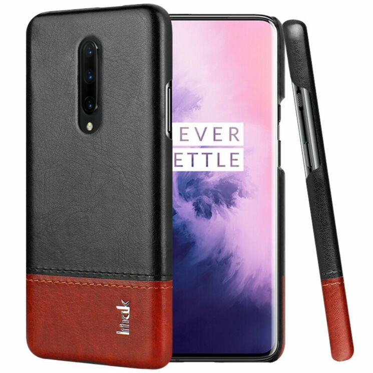 Захисний чохол IMAK Leather Series для OnePlus 7 Pro - Black: фото 1 з 14