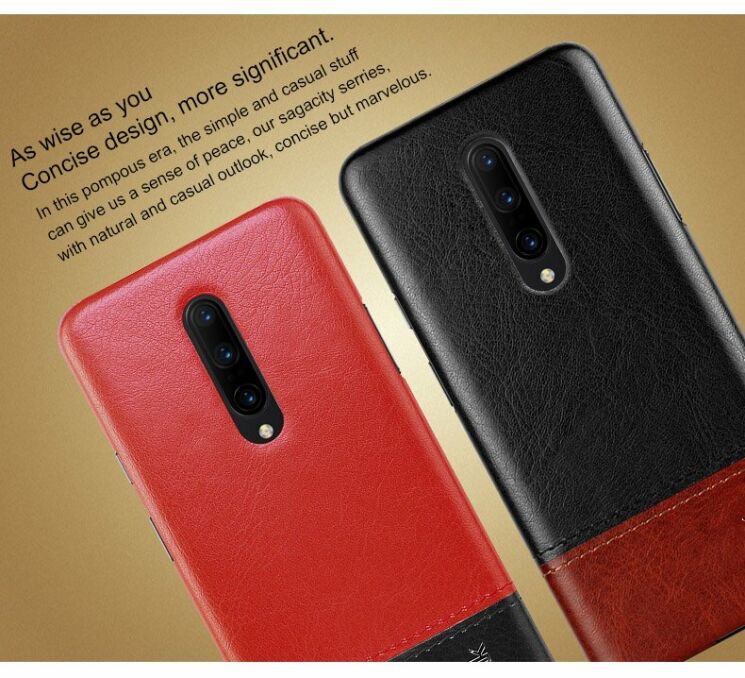 Захисний чохол IMAK Leather Series для OnePlus 7 Pro - Black: фото 9 з 14