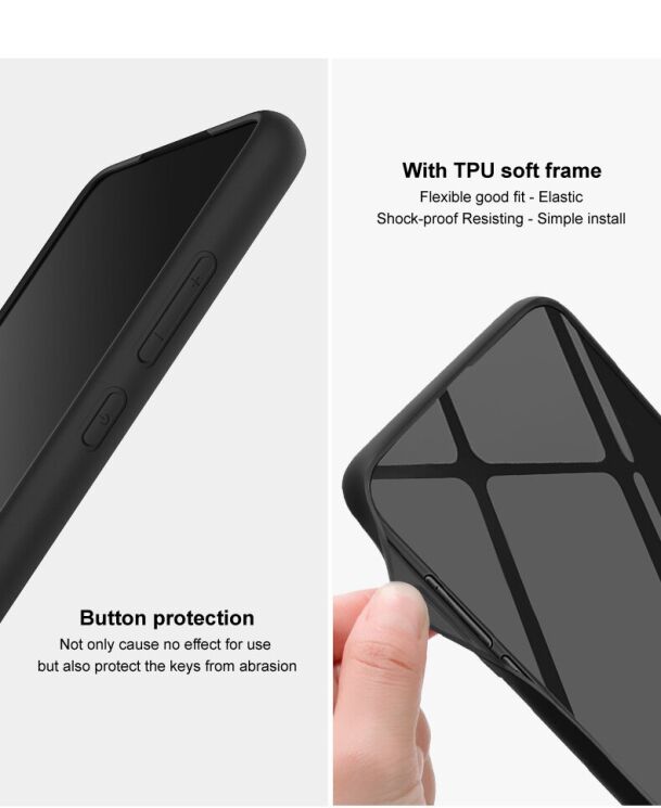 Захисний чохол IMAK LX-5 Series для Motorola Moto G200 - Carbon Fiber Texture: фото 9 з 13