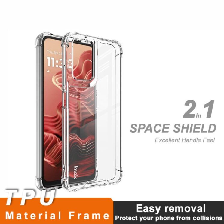 Захисний чохол IMAK Space Shield для Motorola Moto G35 - Transparent: фото 4 з 7