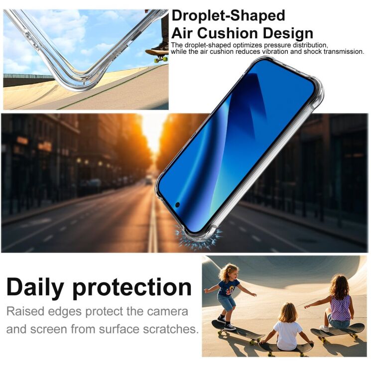 Защитный чехол IMAK Space Shield MagSafe для Google Pixel 10a - Transparent: фото 7 из 10