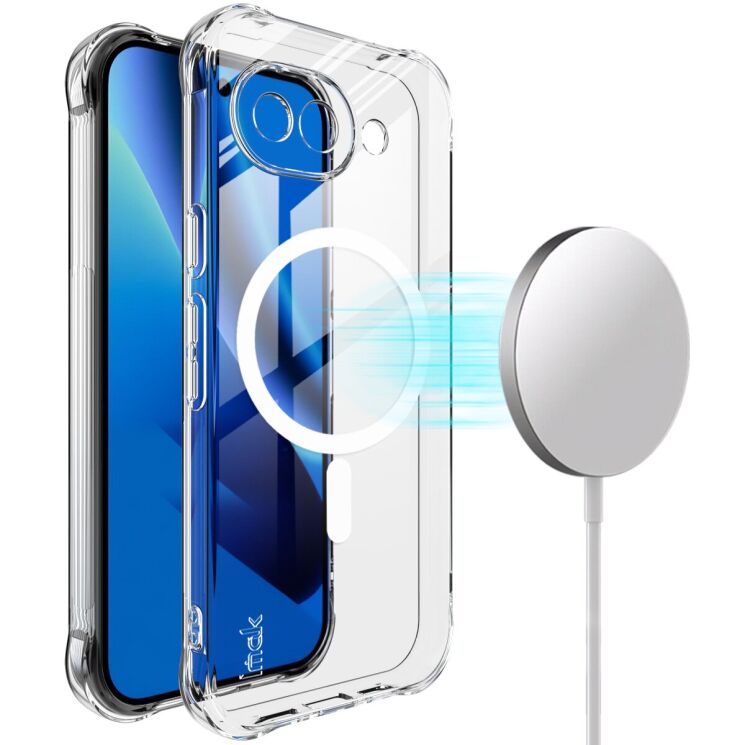 Защитный чехол IMAK Space Shield MagSafe для Google Pixel 10a - Transparent: фото 1 из 10