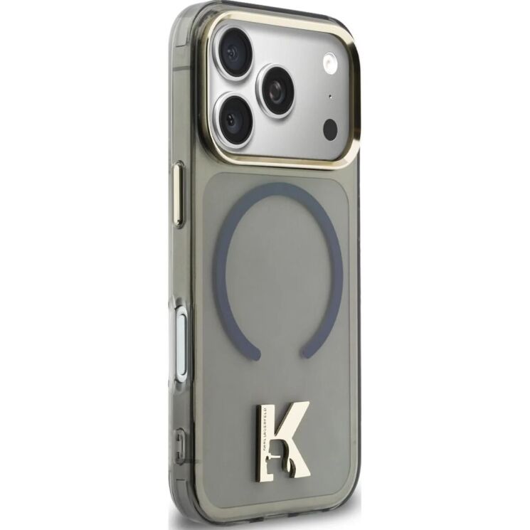 Захисний чохол Karl Lagerfeld IML K Head Logo MagSafe для iPhone 17 Pro (KLHMP17L5HTMKHDK) - Black: фото 3 з 8