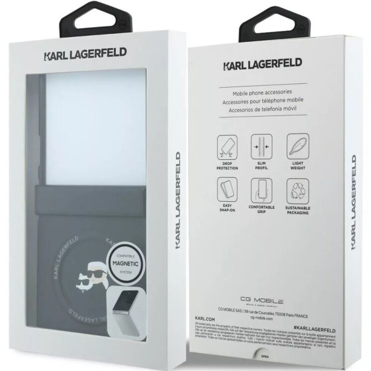 Захисний чохол Karl Lagerfeld Karl&Choupette Pins MagSafe для Samsung Galaxy Flip 8 (KLHMZF8PSMLRKCK) - Black (423575B) Захисний чохол Karl Lagerfeld Karl&Choupette Pins MagSafe для Samsung Galaxy Flip 8 (KLHMZF8PSMLRKCK) - Black: фото 7 з 7