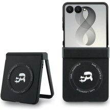 Захисний чохол Karl Lagerfeld Karl&Choupette Pins MagSafe для Samsung Galaxy Flip 8 (KLHMZF8PSMLRKCK) - Black: фото 1 з 7