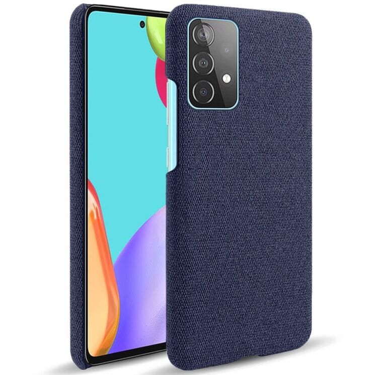 Защитный чехол KSQ Cloth Style для Samsung Galaxy A52 (A525) / A52s (A528) - Blue: фото 1 из 6