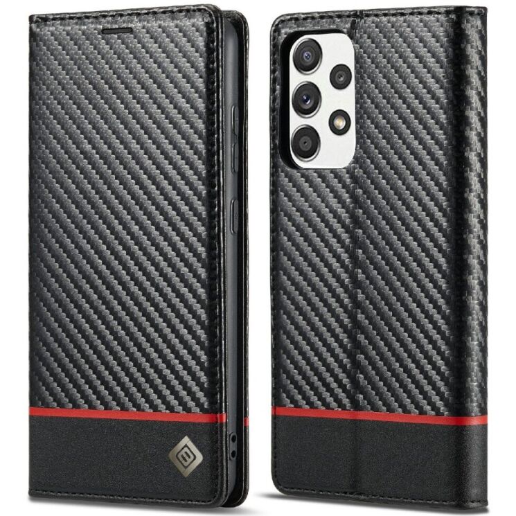 Защитный чехол LC.IMEEKE Carbon Fiber для Samsung Galaxy A52 (A525) / A52s (A528) - Horizontal Stripe: фото 1 из 7