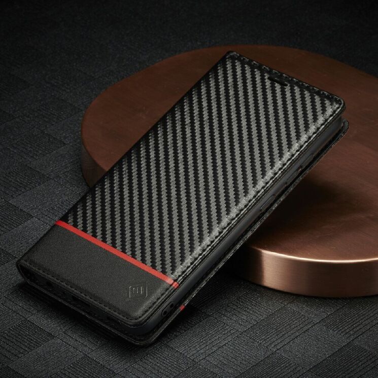 Защитный чехол LC.IMEEKE Carbon Fiber для Samsung Galaxy A52 (A525) / A52s (A528) - Horizontal Stripe: фото 6 из 7