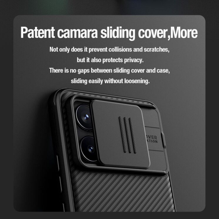 Защитный чехол NILLKIN CamShield Pro для Xiaomi Poco F6 Pro - Black: фото 5 из 11