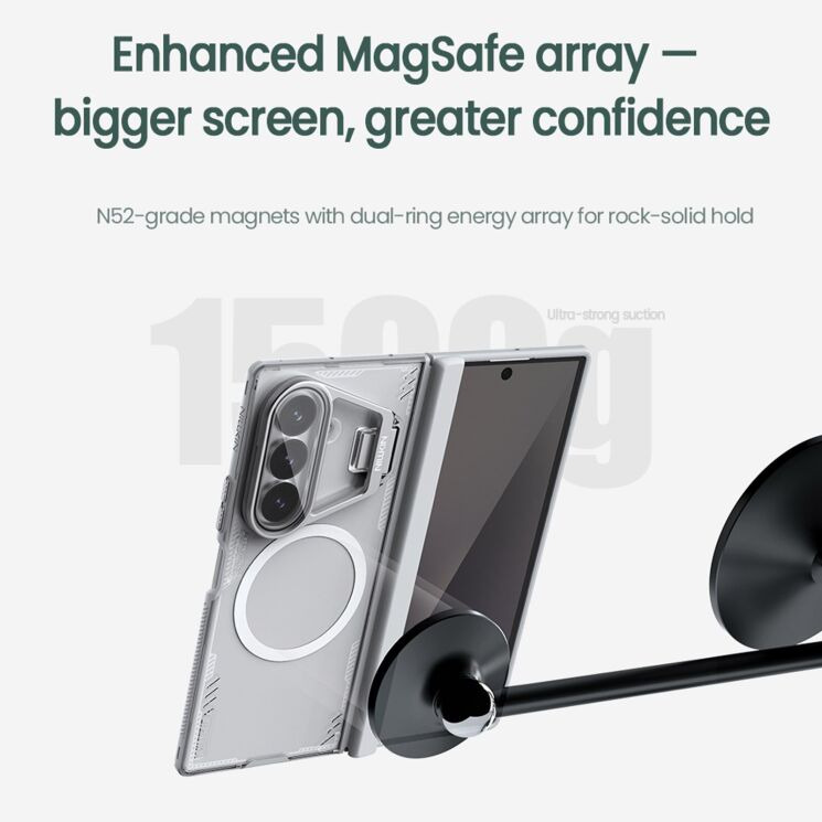 Защитный чехол NILLKIN Iceblade Prop Magnetic (Precise Cut-out) FF для Samsung Galaxy Fold 8 Ultra - Transparent: фото 16 из 18