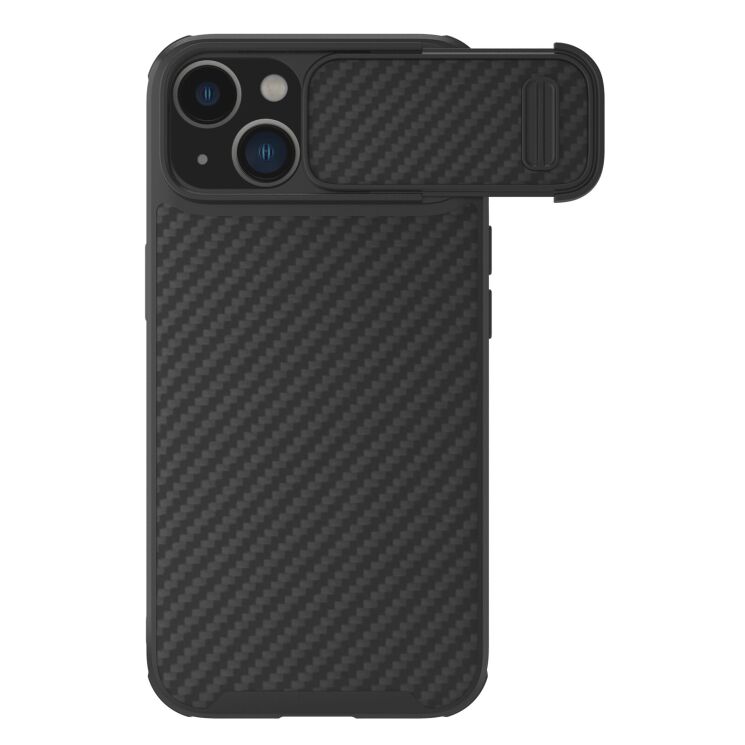 Захисний чохол NILLKIN Synthetic Fiber S Magnetic для Apple iPhone 14 - Black: фото 1 з 16