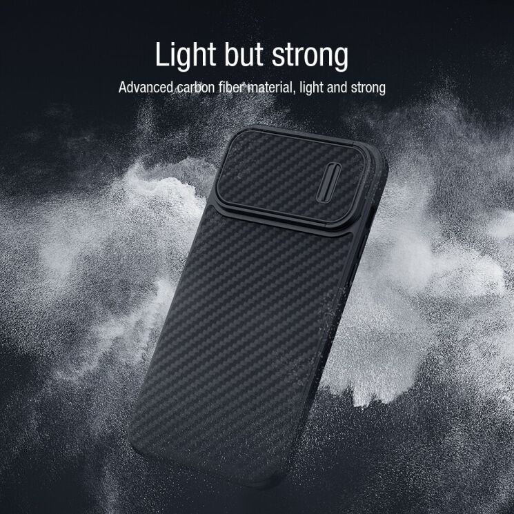 Захисний чохол NILLKIN Synthetic Fiber S Magnetic для Apple iPhone 14 - Black: фото 8 з 16