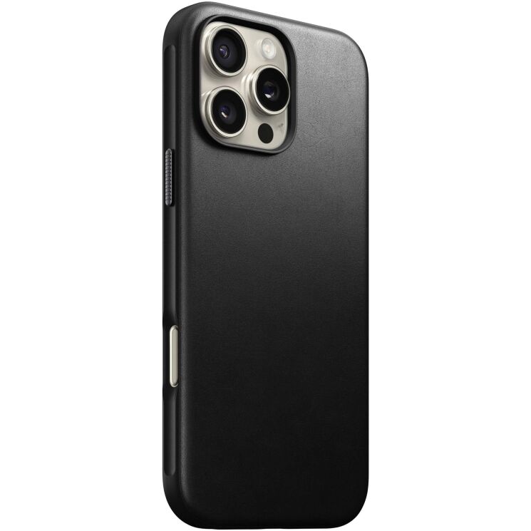 Защитный чехол Nomad Modern Leather Case для Apple iPhone 16 Pro Max (NM01693185) - Black: фото 2 из 12