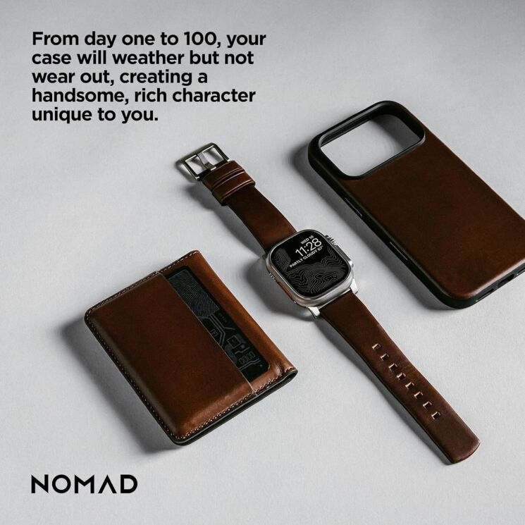 Защитный чехол Nomad Modern Leather Case для iPhone 17 Pro (NM014315858) - English Tan: фото 11 из 12