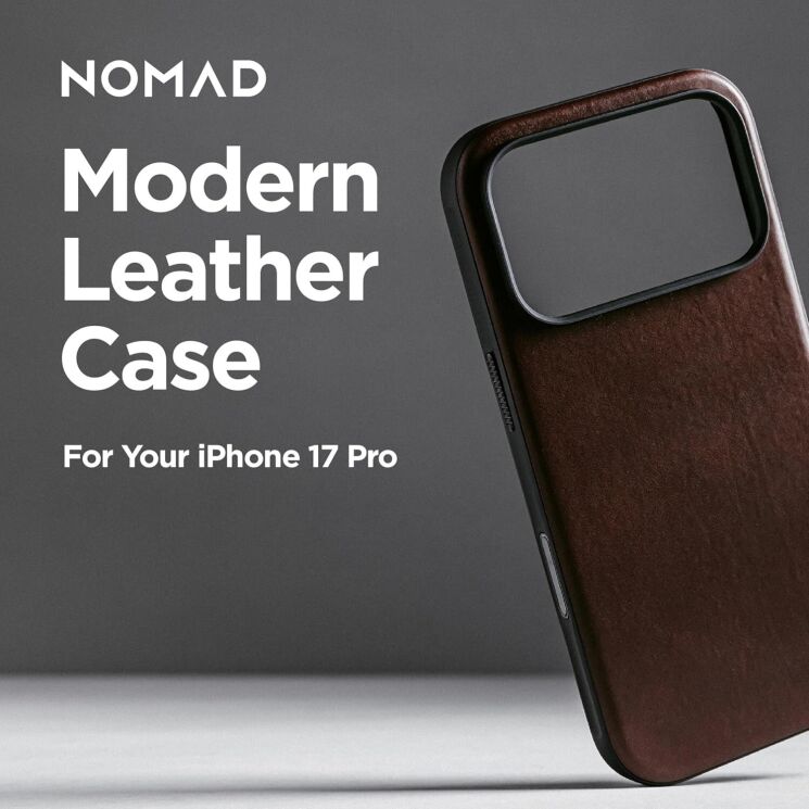Защитный чехол Nomad Modern Leather Case для iPhone 17 Pro (NM014315858) - English Tan: фото 12 из 12