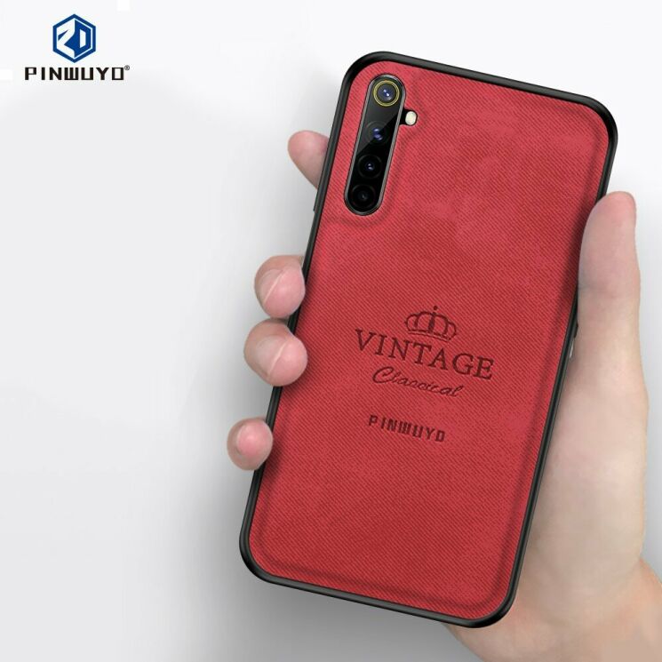 Защитный чехол PINWUYO Vintage Series для Realme 6 Pro - Red: фото 3 из 15