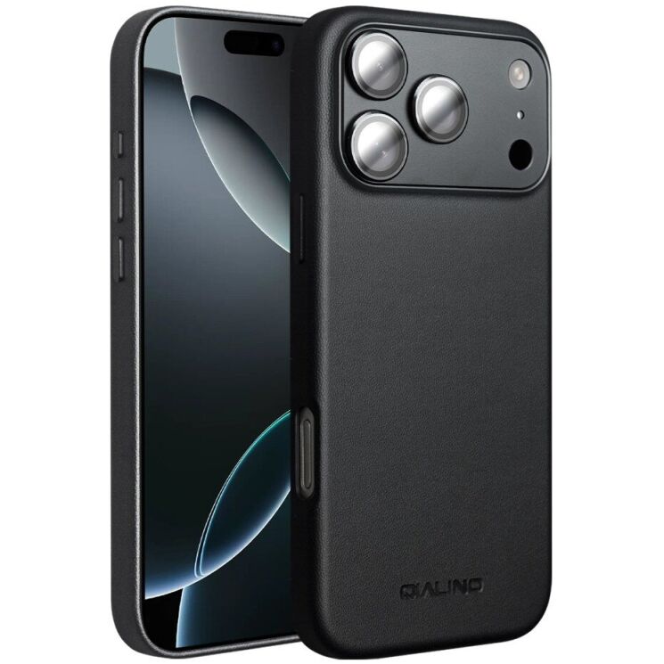 Защитный чехол QIALINO Classic Cover (with MagSafe Support) для Apple iPhone 17 Pro Max - Black: фото 1 из 14