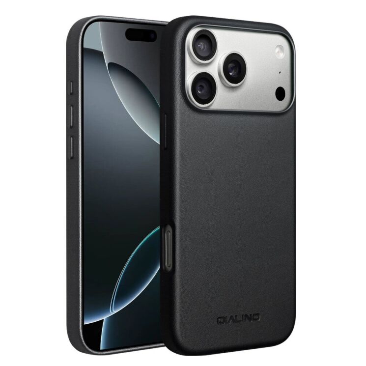 Захисний чохол QIALINO Classic Cover (with MagSafe Support) для iPhone 17 Pro Max - Black: фото 1 з 5