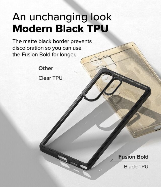 Защитный чехол Ringke Fusion Bold для Samsung Galaxy S25 Ultra (S938) 8800274969070 - Black: фото 5 из 14