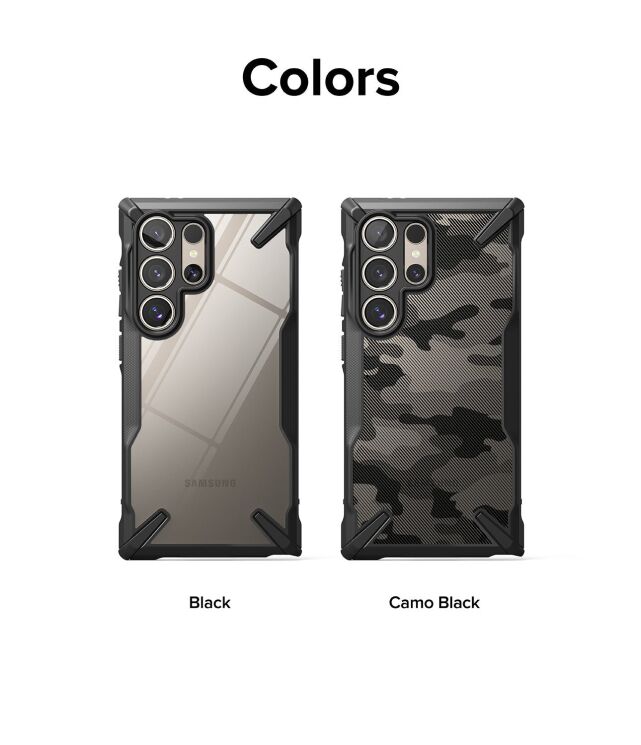 Защитный чехол Ringke Fusion X Design для Samsung Galaxy S24 Ultra (S928) 8809961783784) - Camo Black: фото 15 из 16