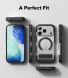 Защитный чехол Ringke UX Magnetic для iPhone 17 Pro (8800328811393) - Smoke Black (422703B). Фото 8 из 11