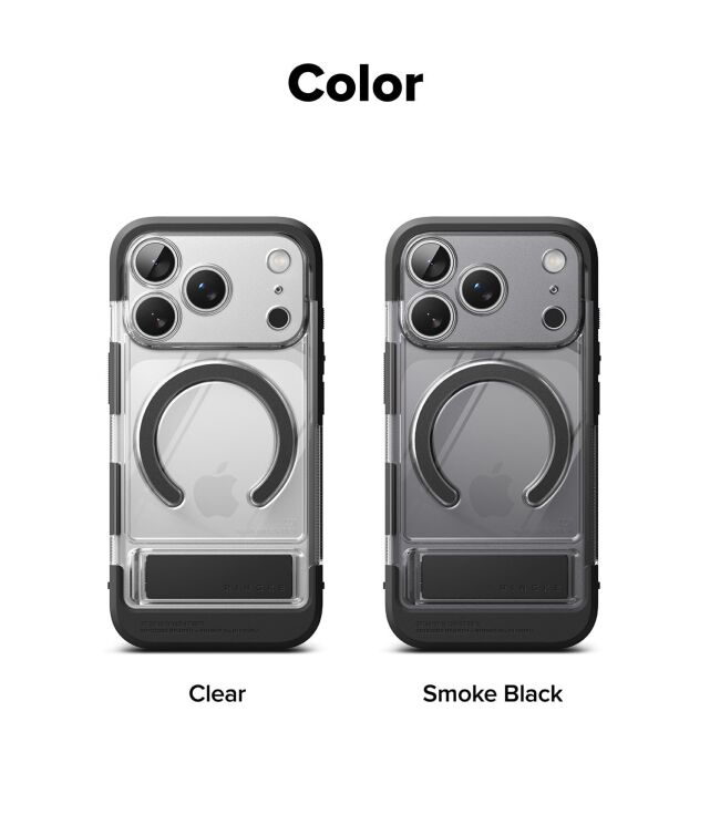 Защитный чехол Ringke UX Magnetic для iPhone 17 Pro (8800328811393) - Smoke Black: фото 10 из 11
