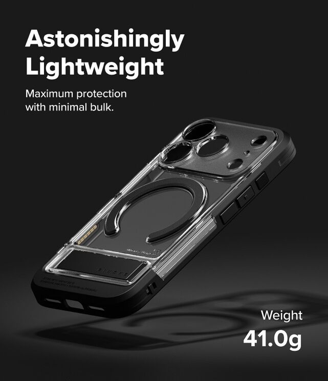 Защитный чехол Ringke UX Magnetic для iPhone 17 Pro (8800328811393) - Smoke Black: фото 4 из 11