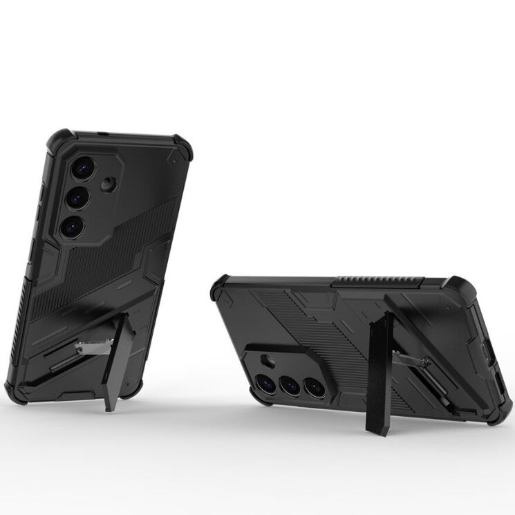 Защитный чехол с подставкой Deexe Bibercas для Samsung Galaxy S26 - Black: фото 2 из 6