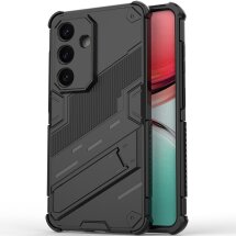 Защитный чехол с подставкой Deexe Bibercas для Samsung Galaxy S26 - Black: фото 1 из 6