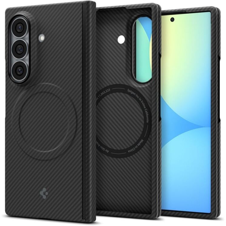 Защитный чехол Spigen AirSkin Aramid (MagFit) для Samsung Galaxy Fold 8 Ultra (ACS11510) - Black (424076B) Защитный чехол Spigen AirSkin Aramid (MagFit) для Samsung Galaxy Fold 8 Ultra (ACS11510) - Black: фото 2 из 13