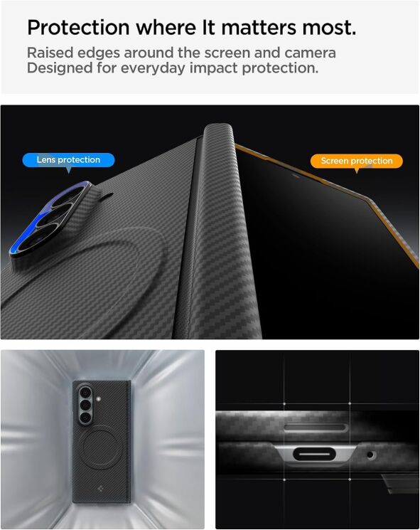 Защитный чехол Spigen AirSkin Aramid (MagFit) для Samsung Galaxy Fold 8 Ultra (ACS11510) - Black (424076B) Защитный чехол Spigen AirSkin Aramid (MagFit) для Samsung Galaxy Fold 8 Ultra (ACS11510) - Black: фото 10 из 13