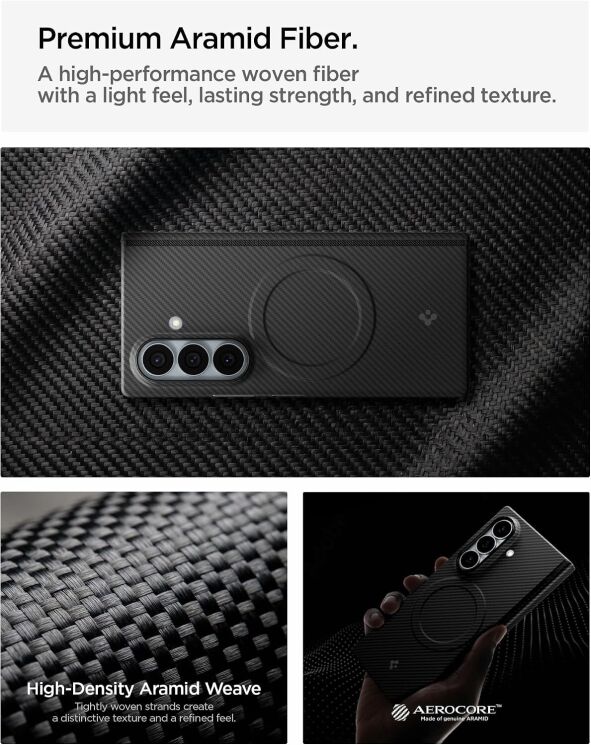 Защитный чехол Spigen AirSkin Aramid (MagFit) для Samsung Galaxy Fold 8 Ultra (ACS11510) - Black (424076B) Защитный чехол Spigen AirSkin Aramid (MagFit) для Samsung Galaxy Fold 8 Ultra (ACS11510) - Black: фото 8 из 13