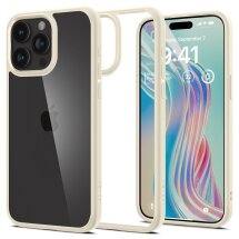 Защитный чехол Spigen (SGP) Crystal Hybrid для Apple iPhone 15 Pro Max - Sand Beige: фото 1 из 15