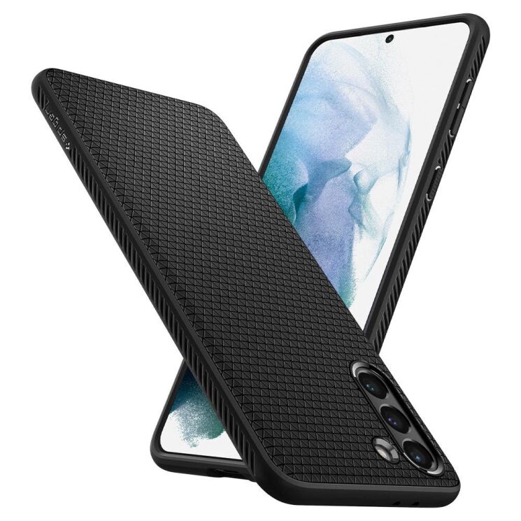 Захисний чохол Spigen (SGP) Liquid Air для Samsung Galaxy S21 (G991) - Matte Black: фото 2 з 17
