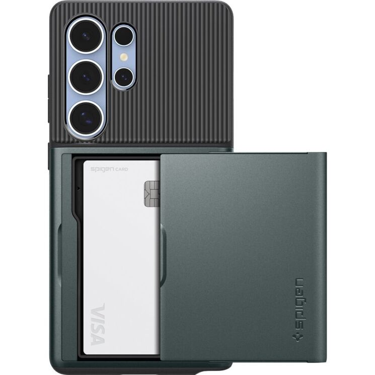 Захисний чохол Spigen Slim Armor CS для Samsung Galaxy S25 Ultra (S938) ACS08968 - Abyss Green: фото 3 з 17